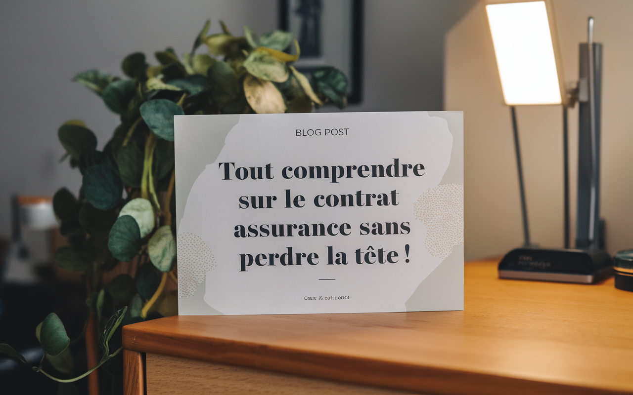 Tout comprendre sur le contrat assurance sans perdre la tête !