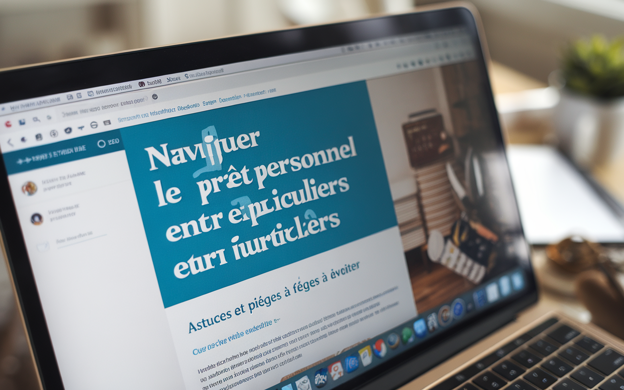 Naviguer le prêt personnel entre particuliers : astuces et pièges à éviter